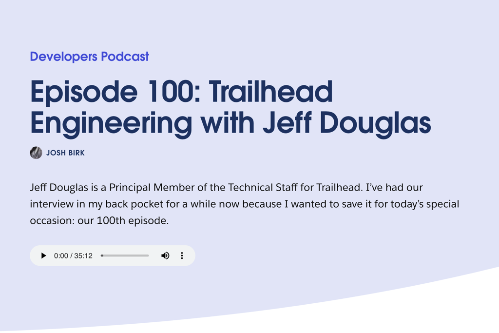 Guest Appearance on the Salesforce Developer Podcast